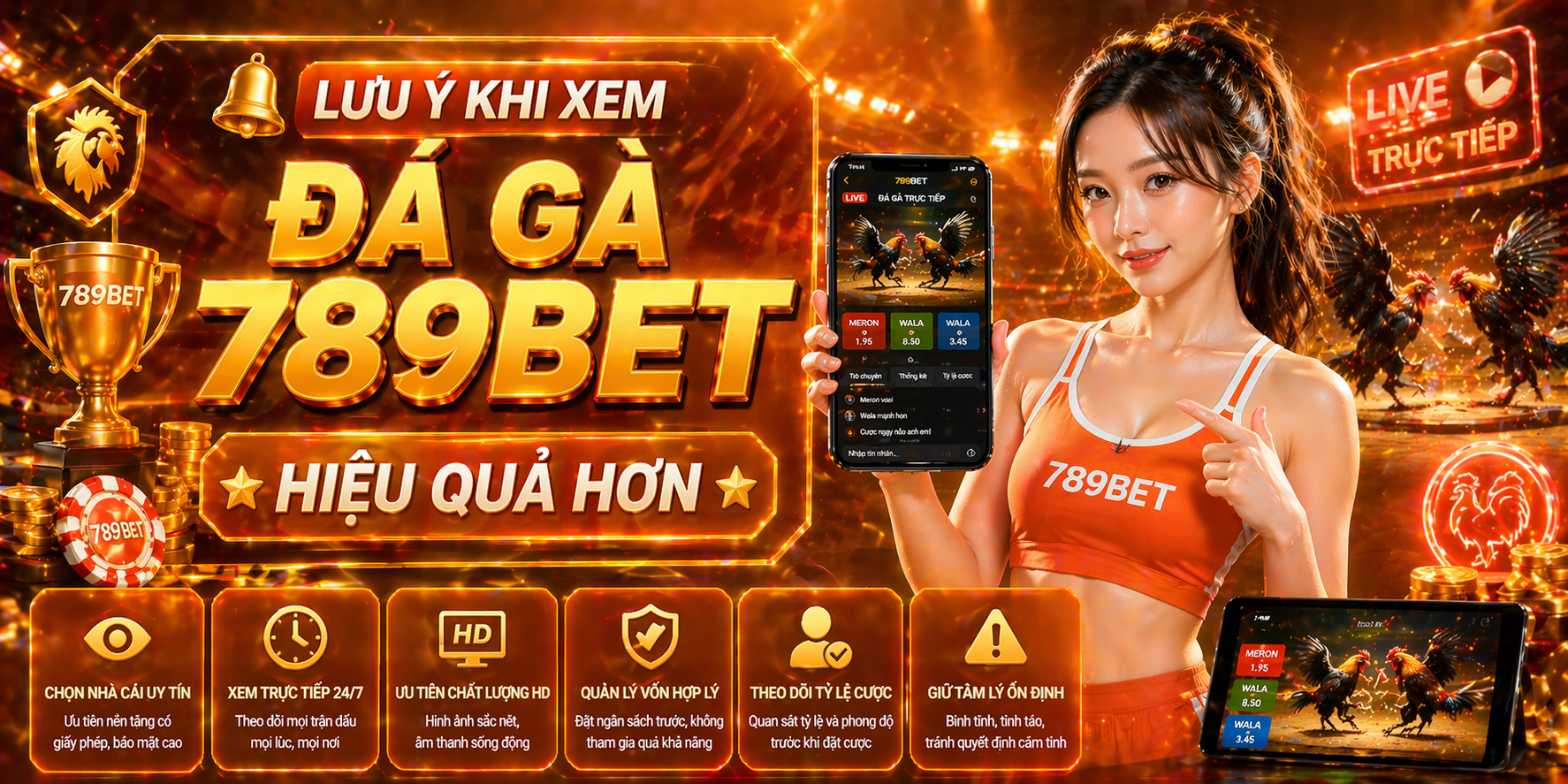 Lưu ý khi xem đá gà 789bet hiệu quả hơn