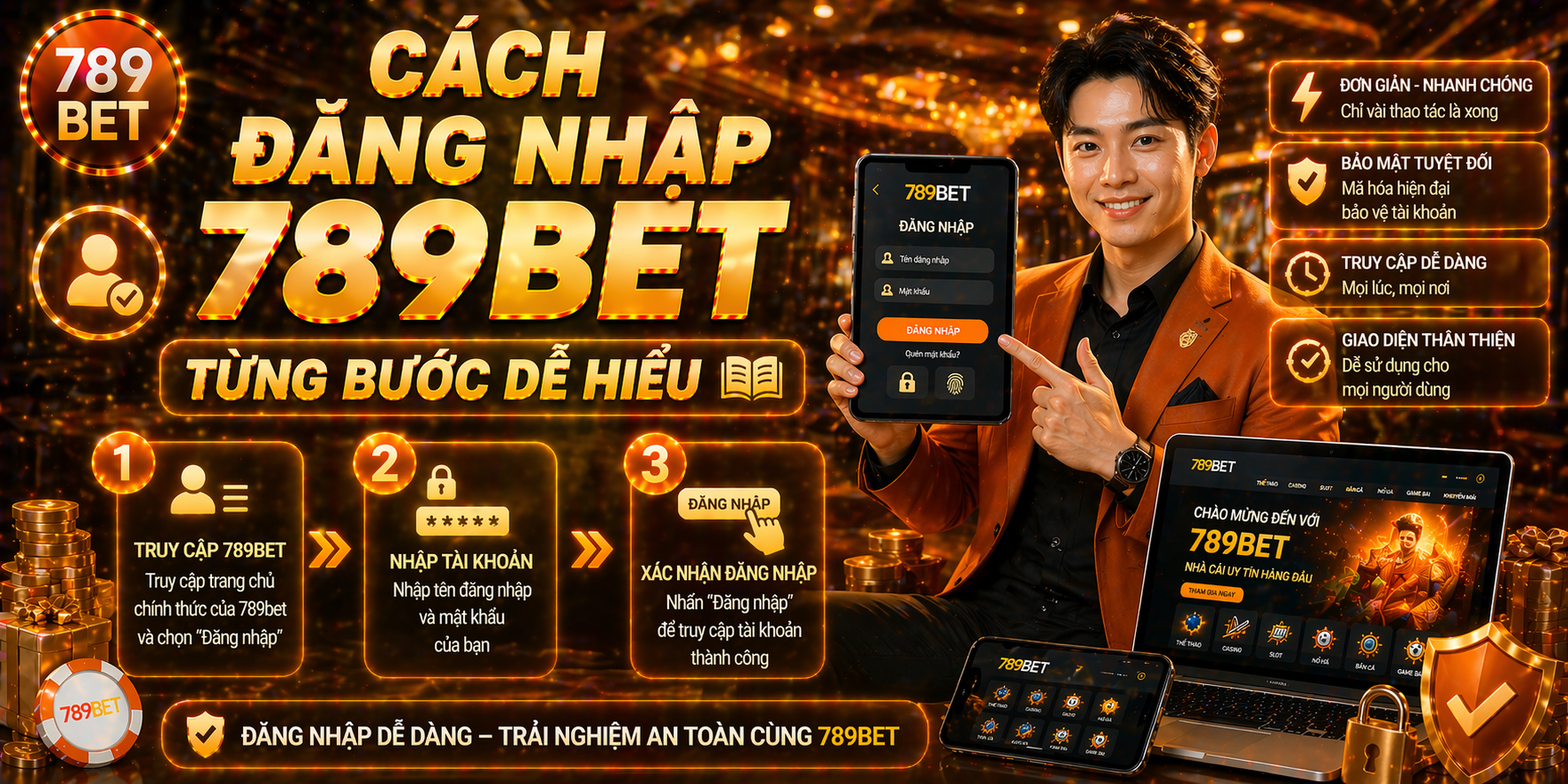 Cách đăng nhập 789bet từng bước dễ hiểu