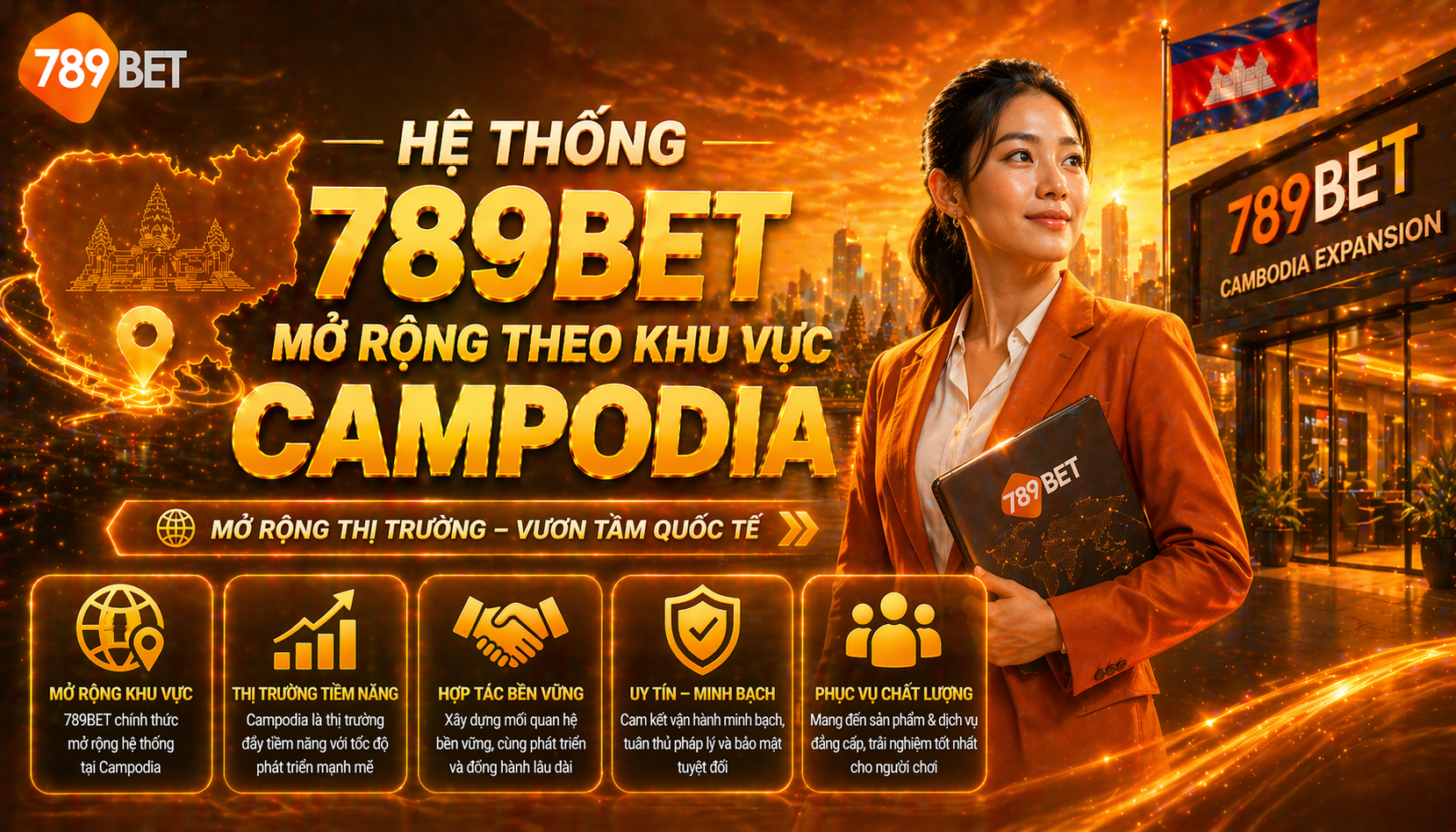 Hệ thống 789bet mở rộng theo khu vực Campodia