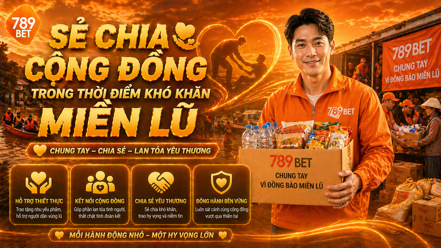 Sẻ chia cộng đồng trong thời điểm khó khăn miền lũ