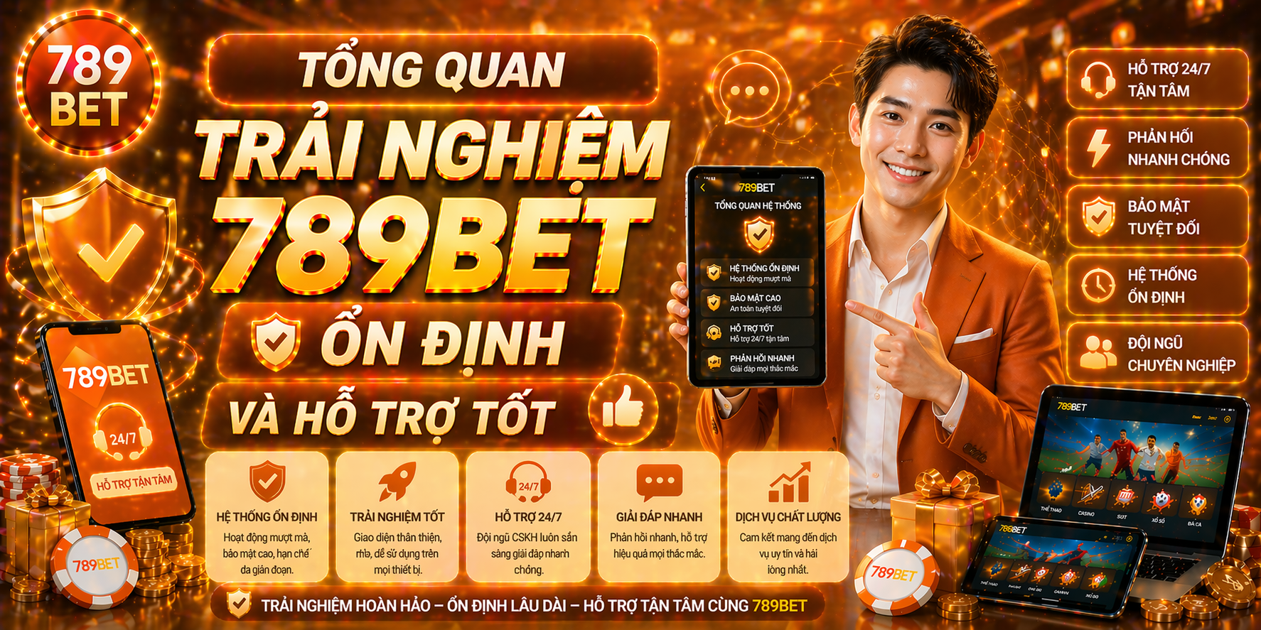 Tổng quan trải nghiệm 789bet ổn định và hỗ trợ tốt