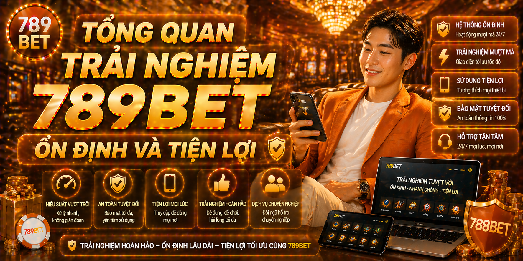 Tổng quan trải nghiệm 789bet ổn định và tiện lợi