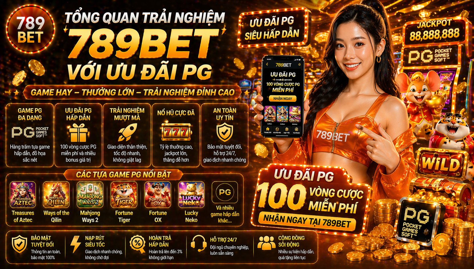 Tổng quan trải nghiệm 789bet với ưu đãi PG