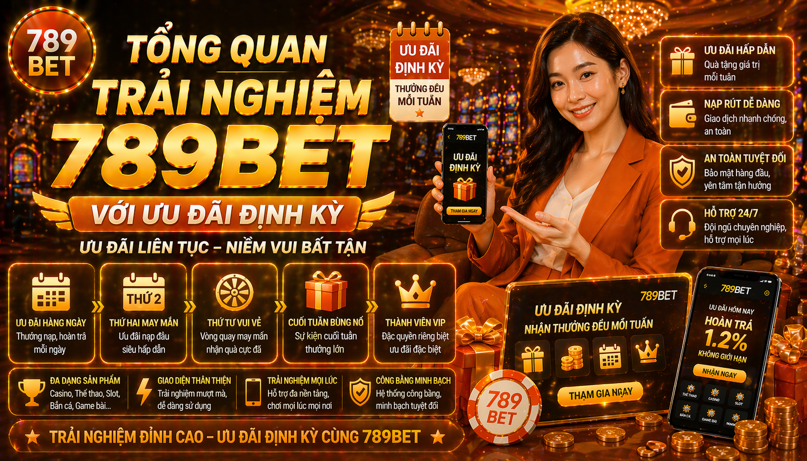 Tổng quan trải nghiệm 789bet với ưu đãi định kỳ