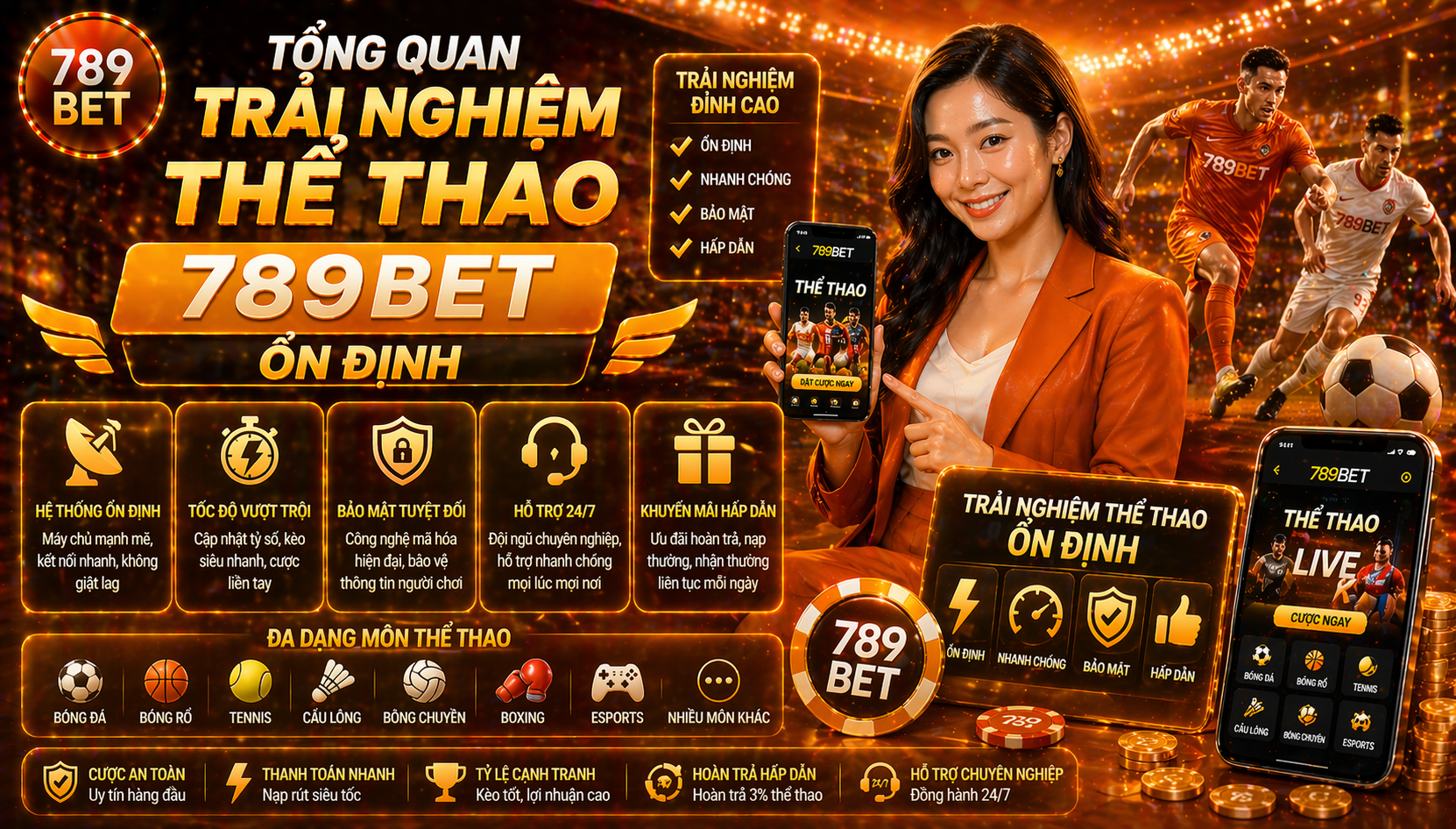 Tổng quan trải nghiệm thể thao 789bet ổn định