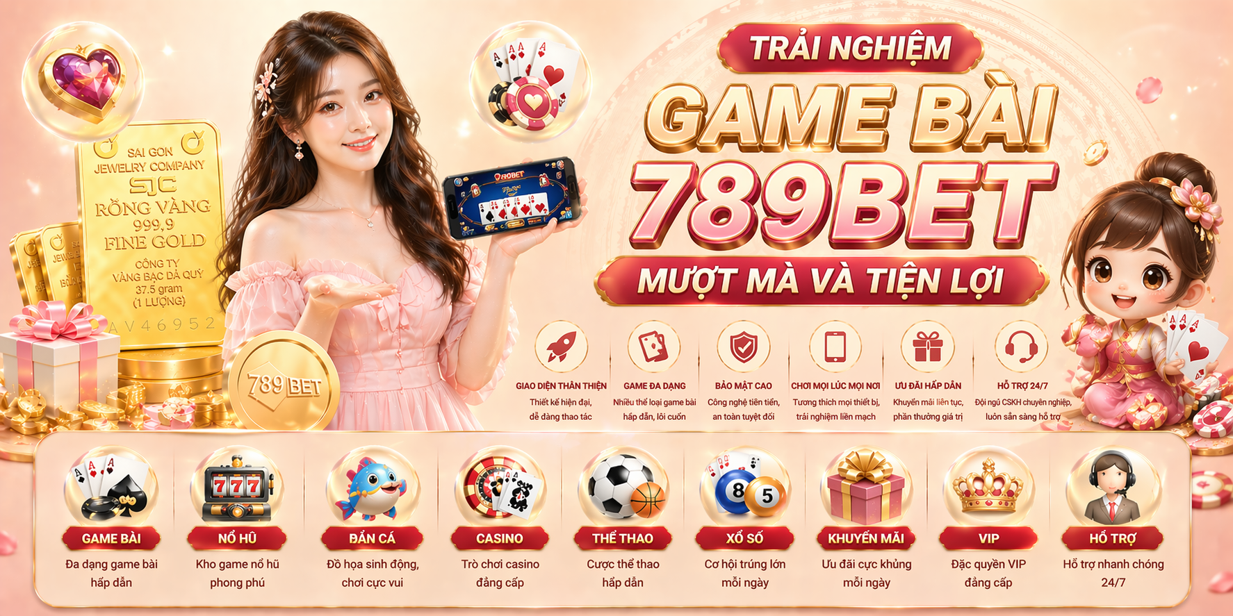 Trải nghiệm game bài 789bet mượt mà và tiện lợi