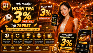 Trải nghiệm hoàn trả 3 phần trăm thể thao tại 789bet