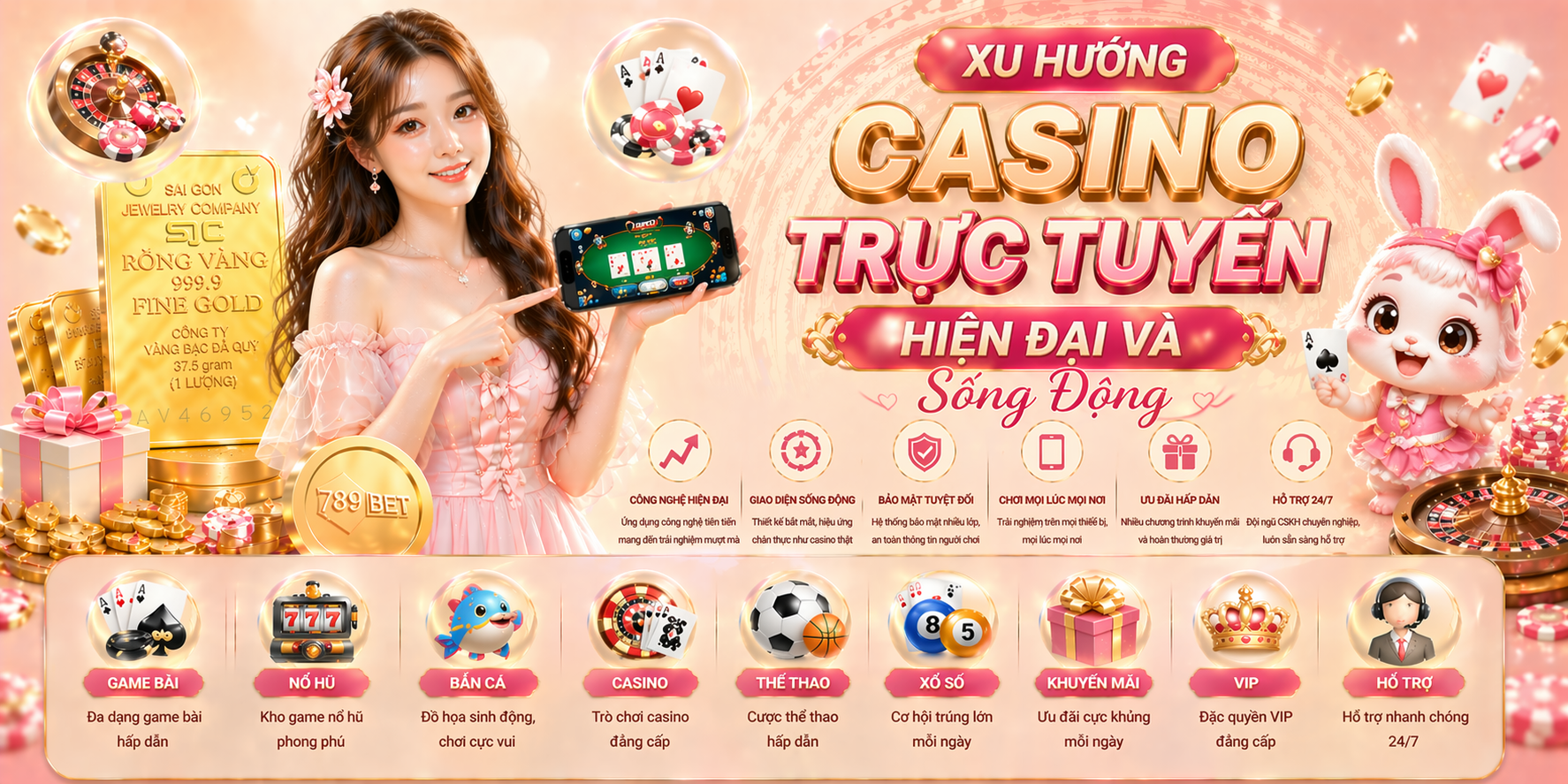 Xu hướng casino trực tuyến hiện đại và sống động