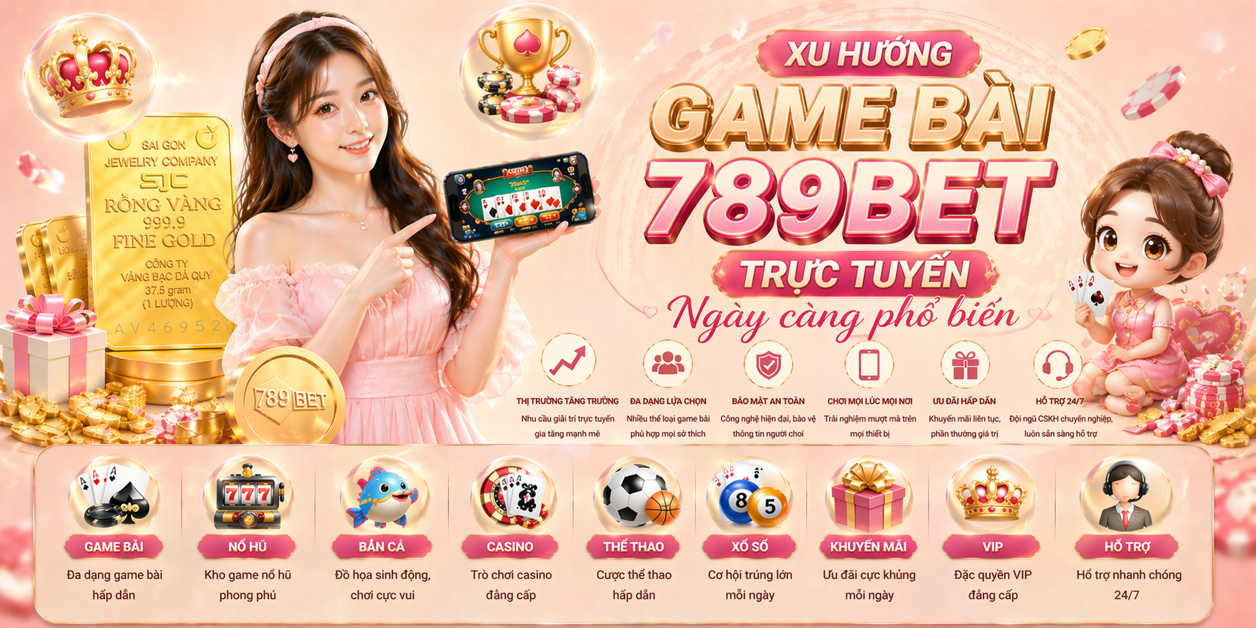 Xu hướng game bài trực tuyến ngày càng phổ biến