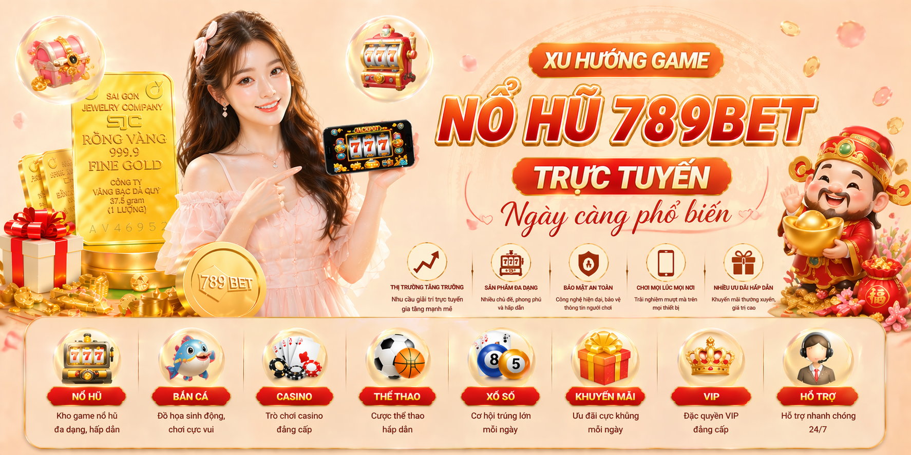 Xu hướng game nổ hũ trực tuyến ngày càng phổ biến
