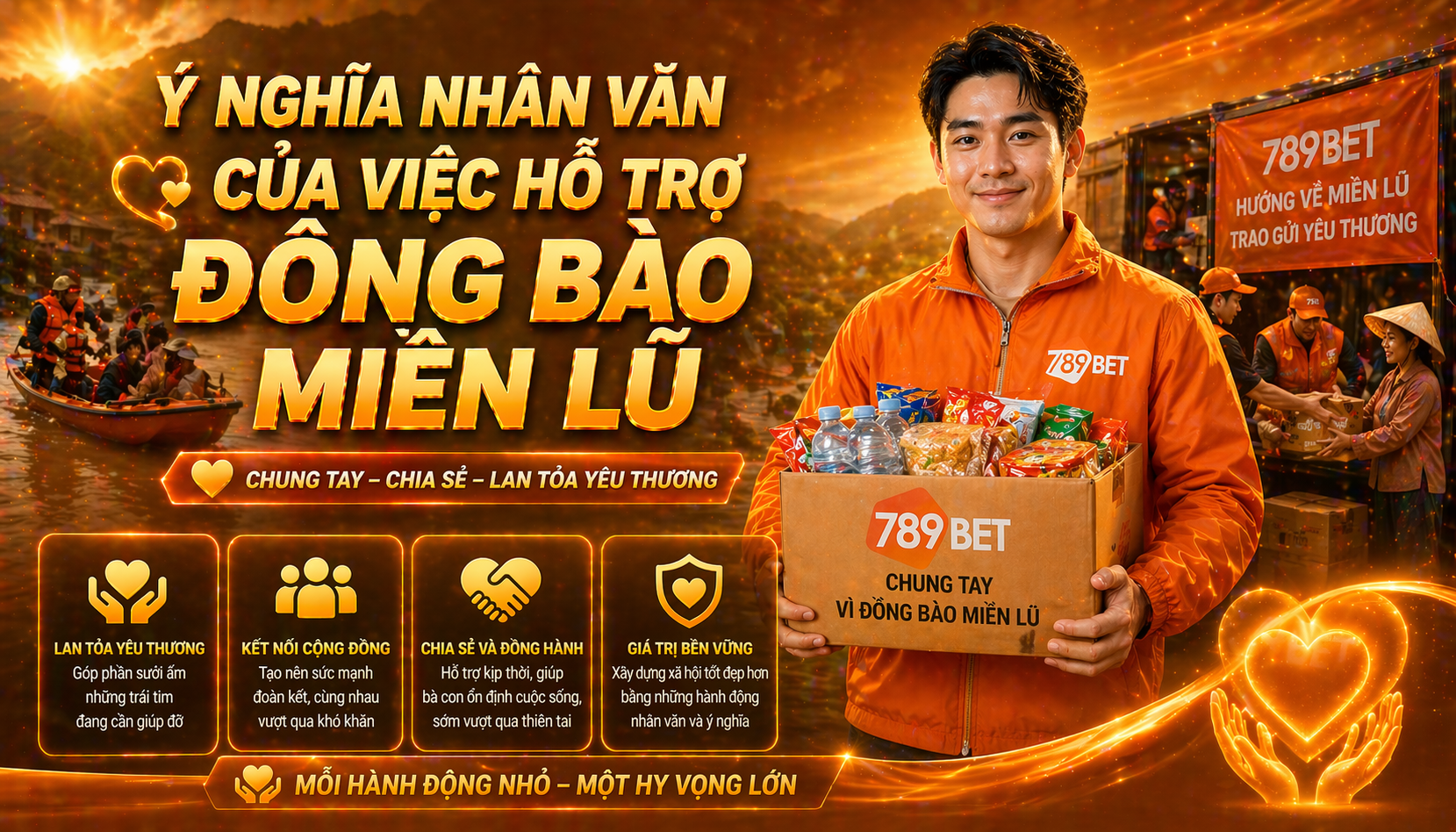 Ý nghĩa nhân văn của việc hỗ trợ đồng bào miền lũ